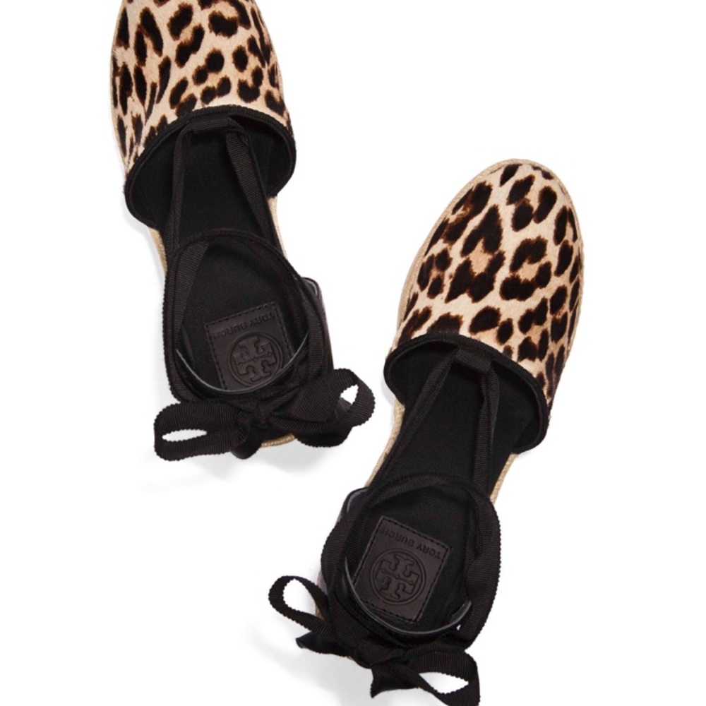 Tory Burch Leopard Print Espadrilles Size 8.5